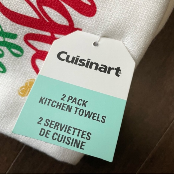 Cuisinart Jingle All The Way Christmas Tea Towel 2 Pack NWT - Picture 4 of 4